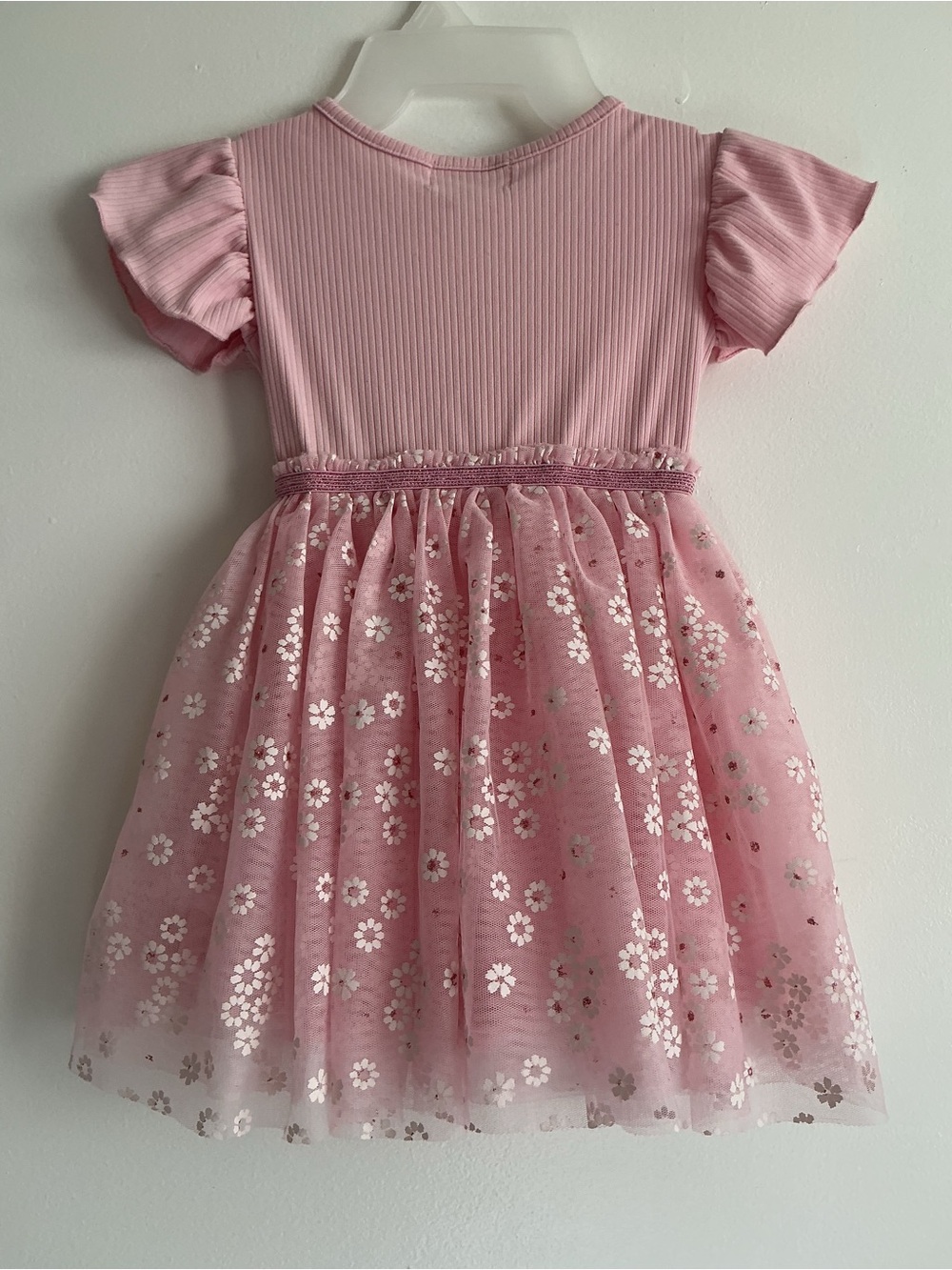 btween Pink Floral Sequin Daisy Tulle Dress - Picture 2 of 7